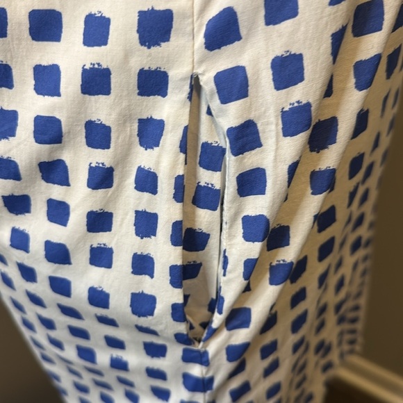 Vineyard Vines Women’s 2 Collared Sleeveless Midi Dress Square Pattern Button - Picture 3 of 8